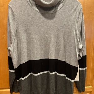 Brand New Gray/Black turtle neck long sleeve